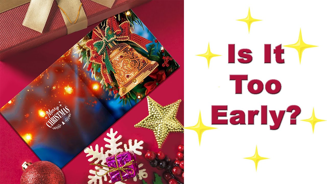 Diamond Painting Christmas Cards from OneDaySaving | Kitting Up & Chatting