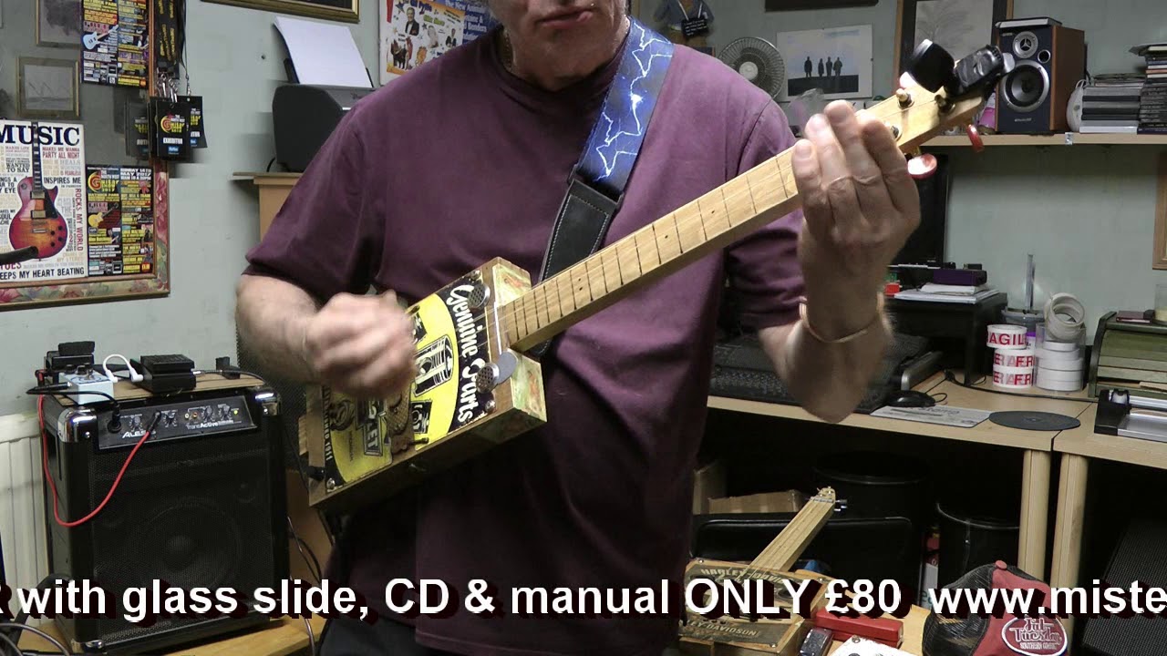 MISTER STOMP DELUXE CIGAR BOX SLIDE GUITAR DEMO