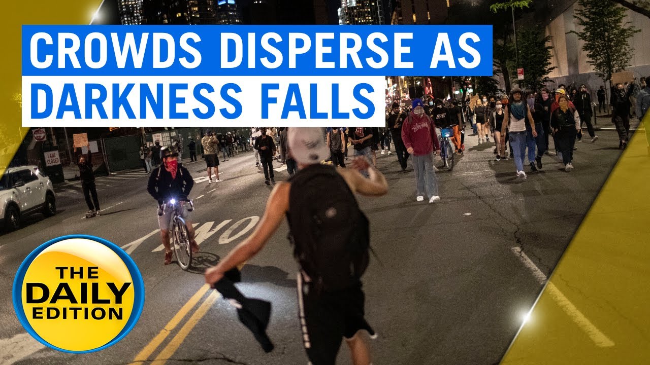 American riots update: Crowds of protesters have dispersed as night falls in the US | 7NEWS