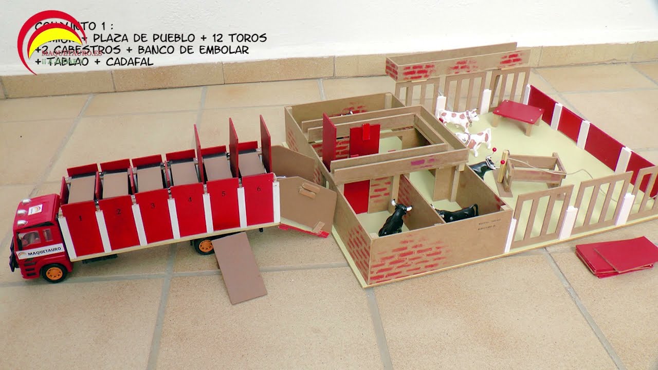 suelta de vacas de playmobil a plaza limpia