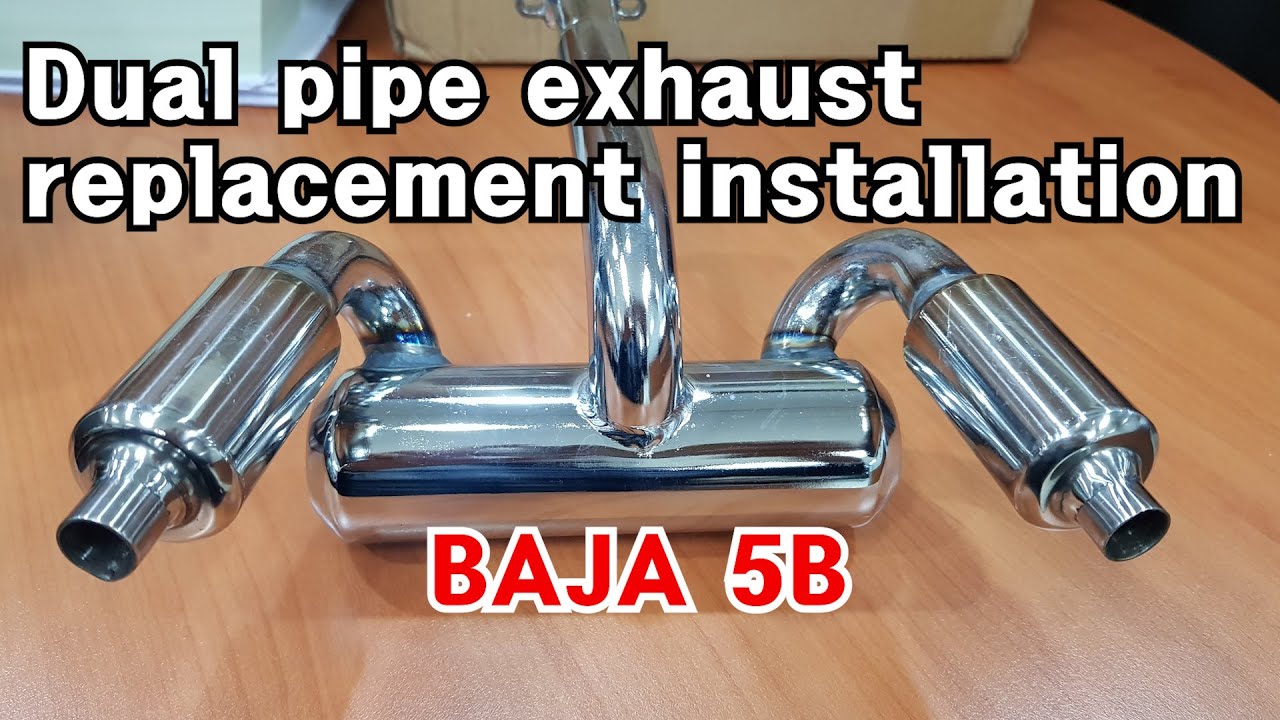 BAJA 5B Dual pipe exhaust replacement installation(baja 5b 듀얼배기관 교체)