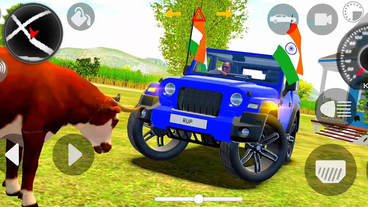 Modified Mahindra Thar😈Games:Indian Blue Thar (Gadi Wala Games) Car Game Android Game #2025 #prt24