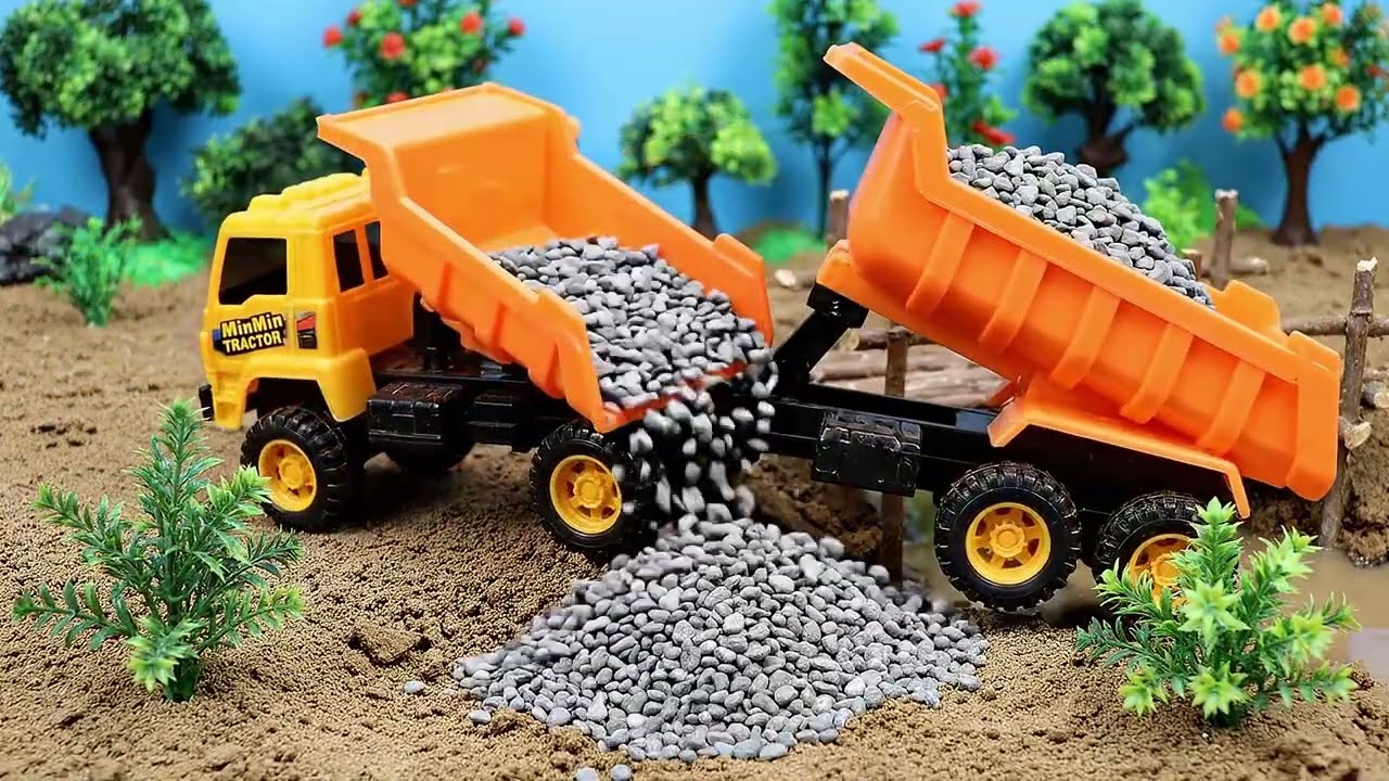 DIY Mini Tractor Builds a 2-Story Chicken Coop After a Wolf Attack | Stop Motion #animation #toys