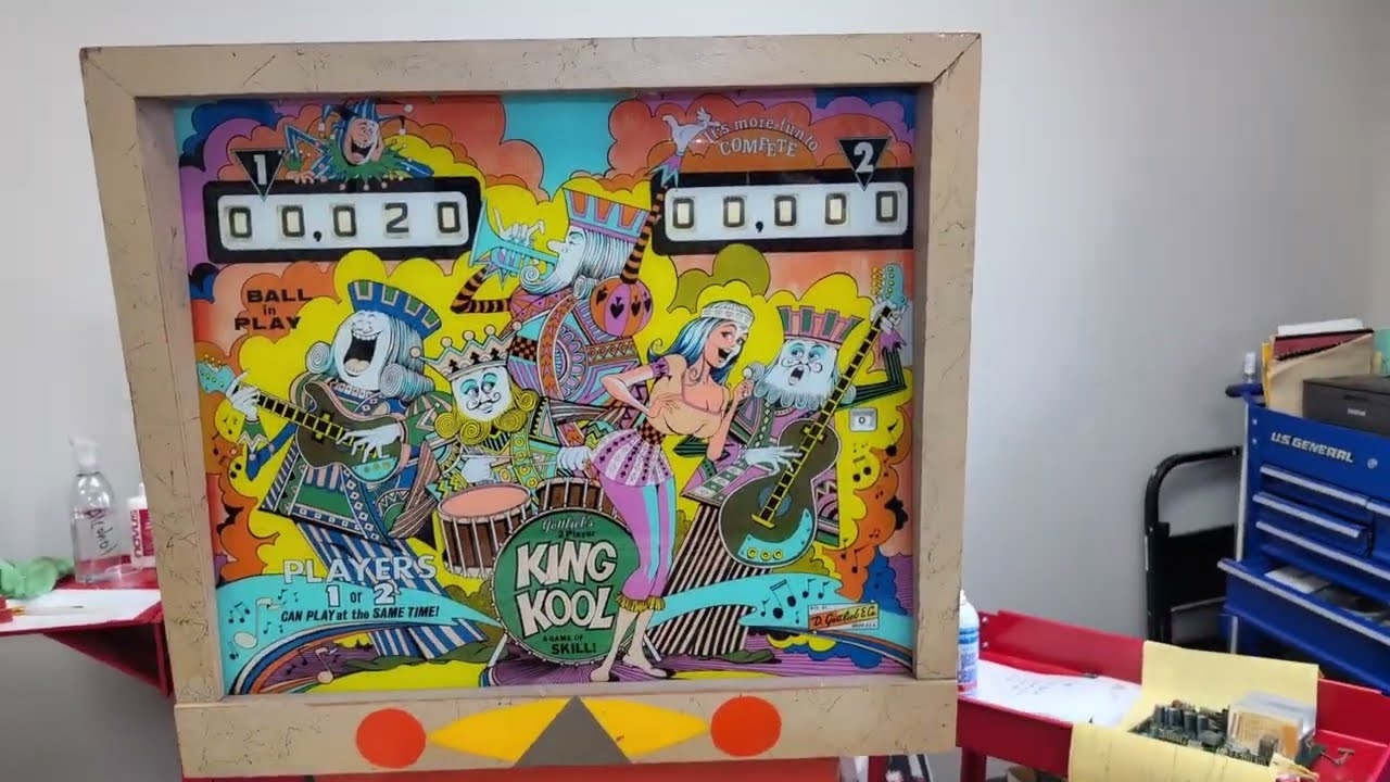 Gottlieb King Kool Pinball Restoration:  Reviving the boot-up and major features