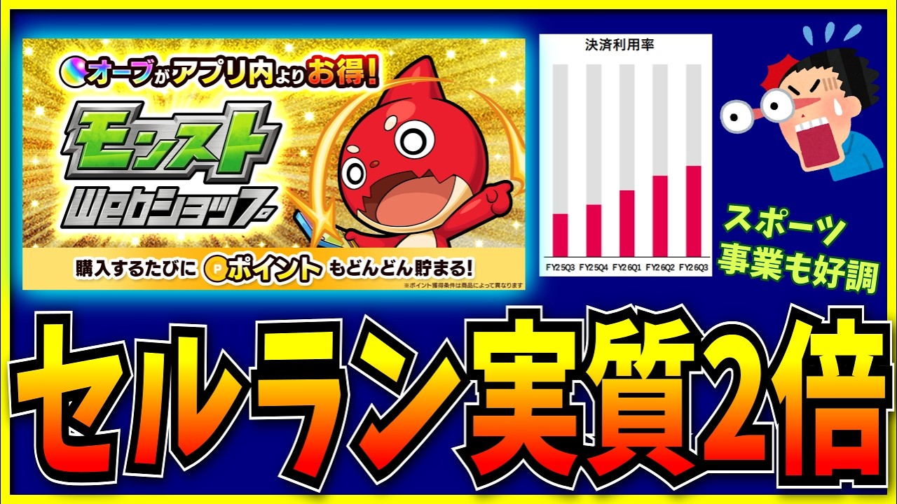 驚異のモンストwebショップ利用率が判明…これもうセルラン信用できねえな。【パズドラ切り抜き ASAHI-TS Games・mixi決算・売上】