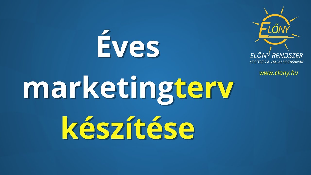 2025-11-18 - Marketing és értékesítés éves tervezése