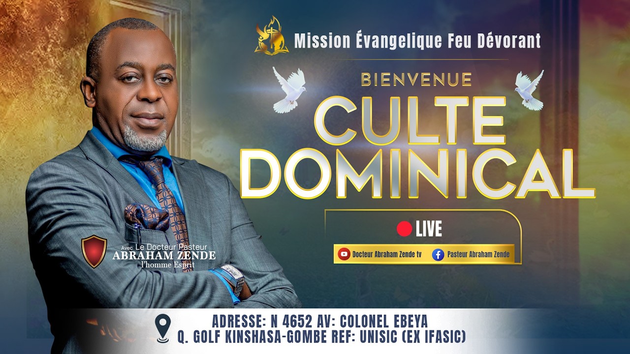 CULTE DOMINICAL / Dimanche 15.03.2026 / AVEC Docteur Abraham Zende