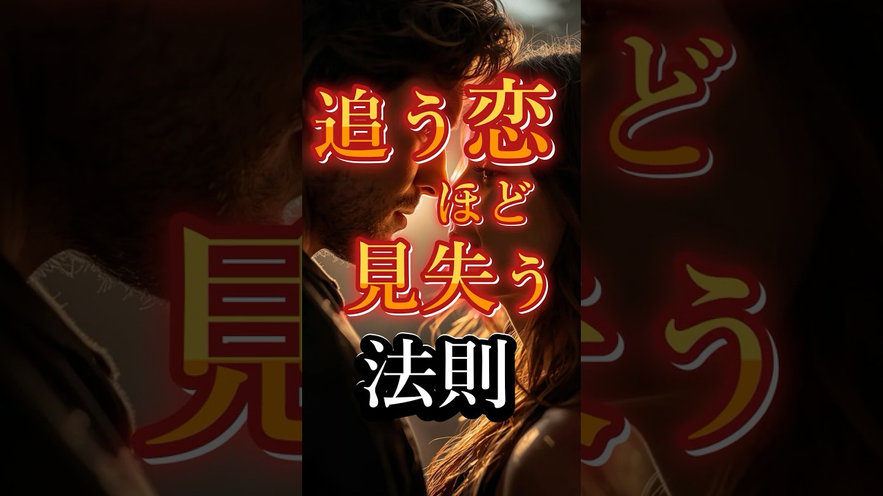 追う恋ほど、見失う法則｜愛されたいのに苦しくなる理由 #名言 #哲学#恋#恋愛 #恋愛相談  #いい言葉