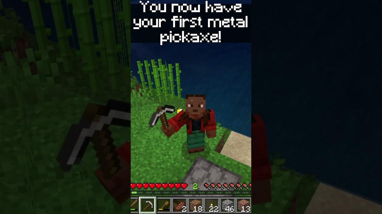 Minecraft VS Vintage Story - First Metal Pickaxe