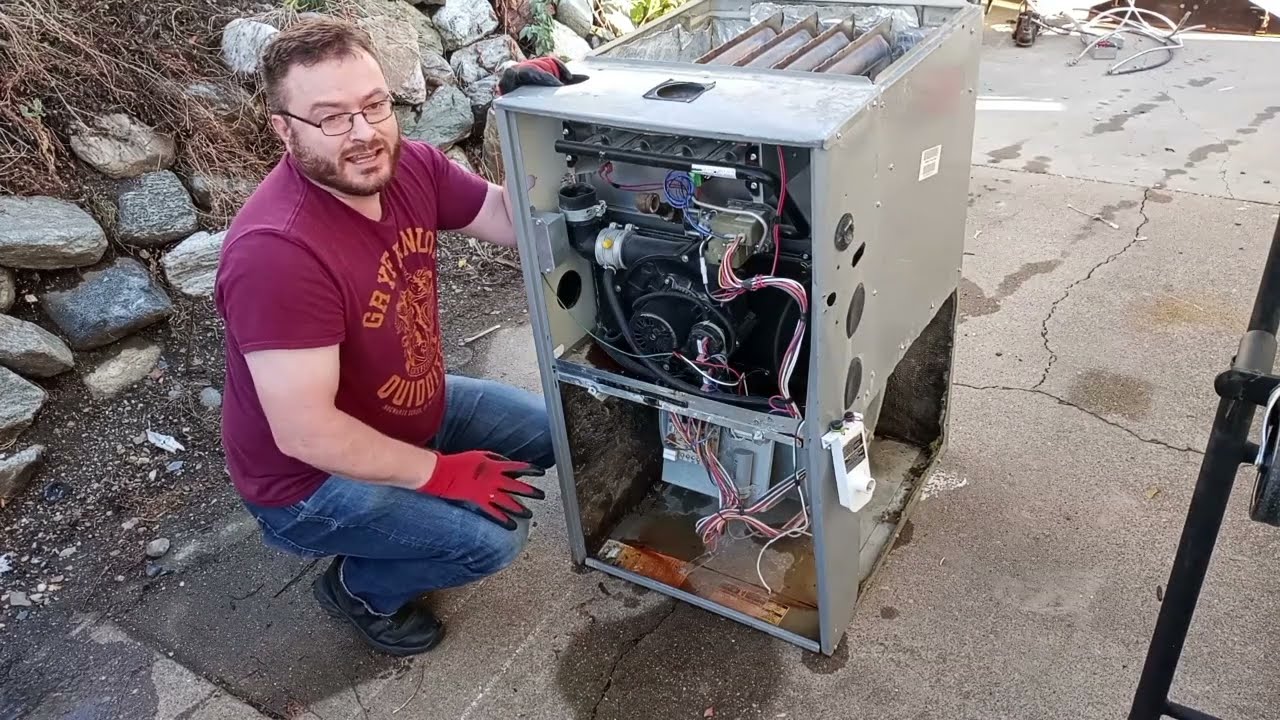 Disassembling a furnace for copper, aluminum, brass and steel