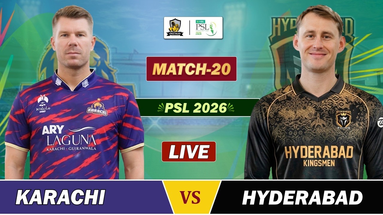 KARACHI KINGS vs HYDERABAD KINGSMEN 20th MATCH LIVE | PSL 2026 LIVE | KK VS HK LIVE COMMENTARY