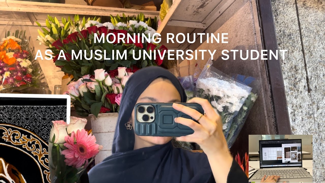 University Morning Routine | Fajr + Quran | Morning classes | flower shop🫶🏻✨