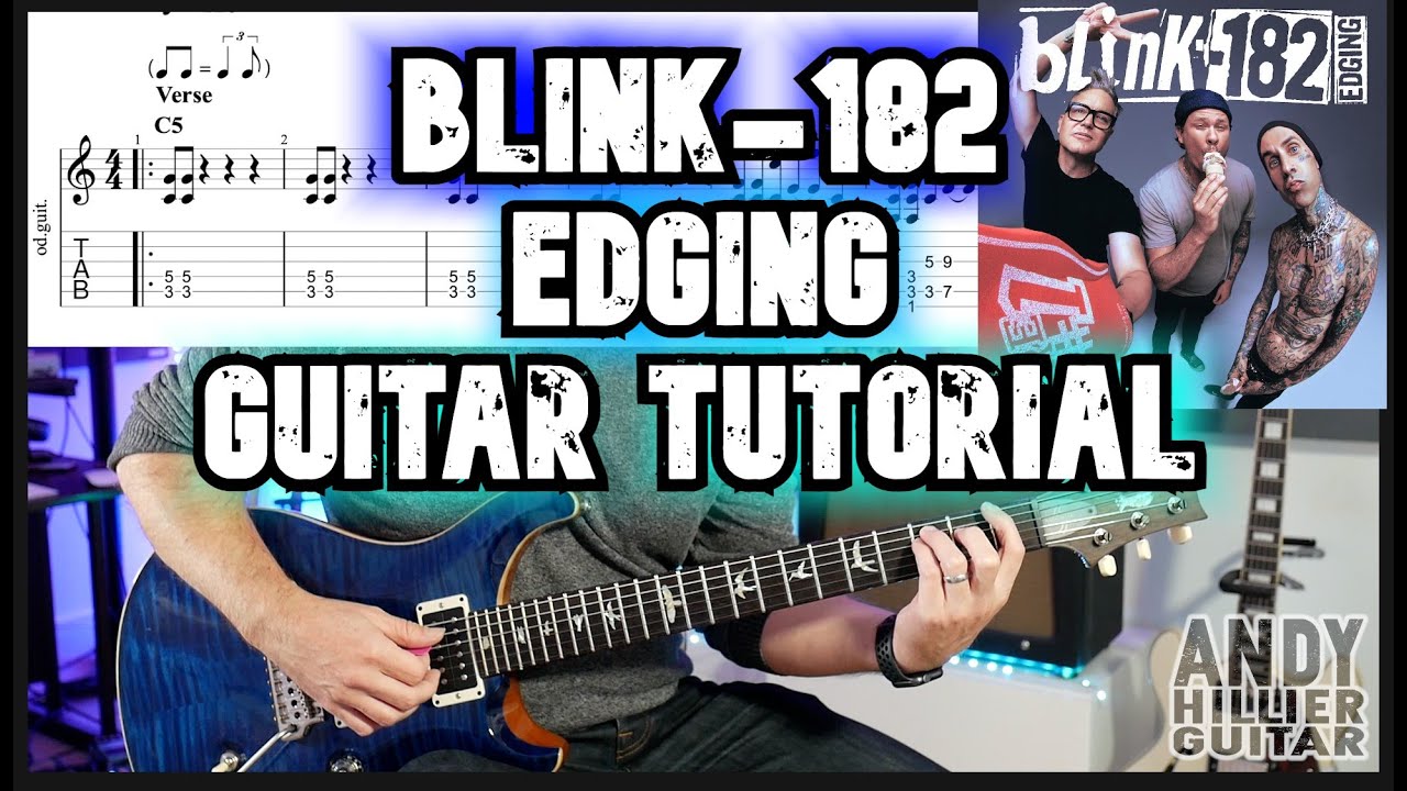 How to play blink-182 - EDGING Guitar Tutorial Lesson