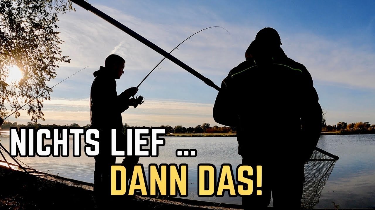 Pl&ouml;tzlich l&auml;uft die Rolle ab - Angeln am Fluss mit Feederrute und K&ouml;derfisch!