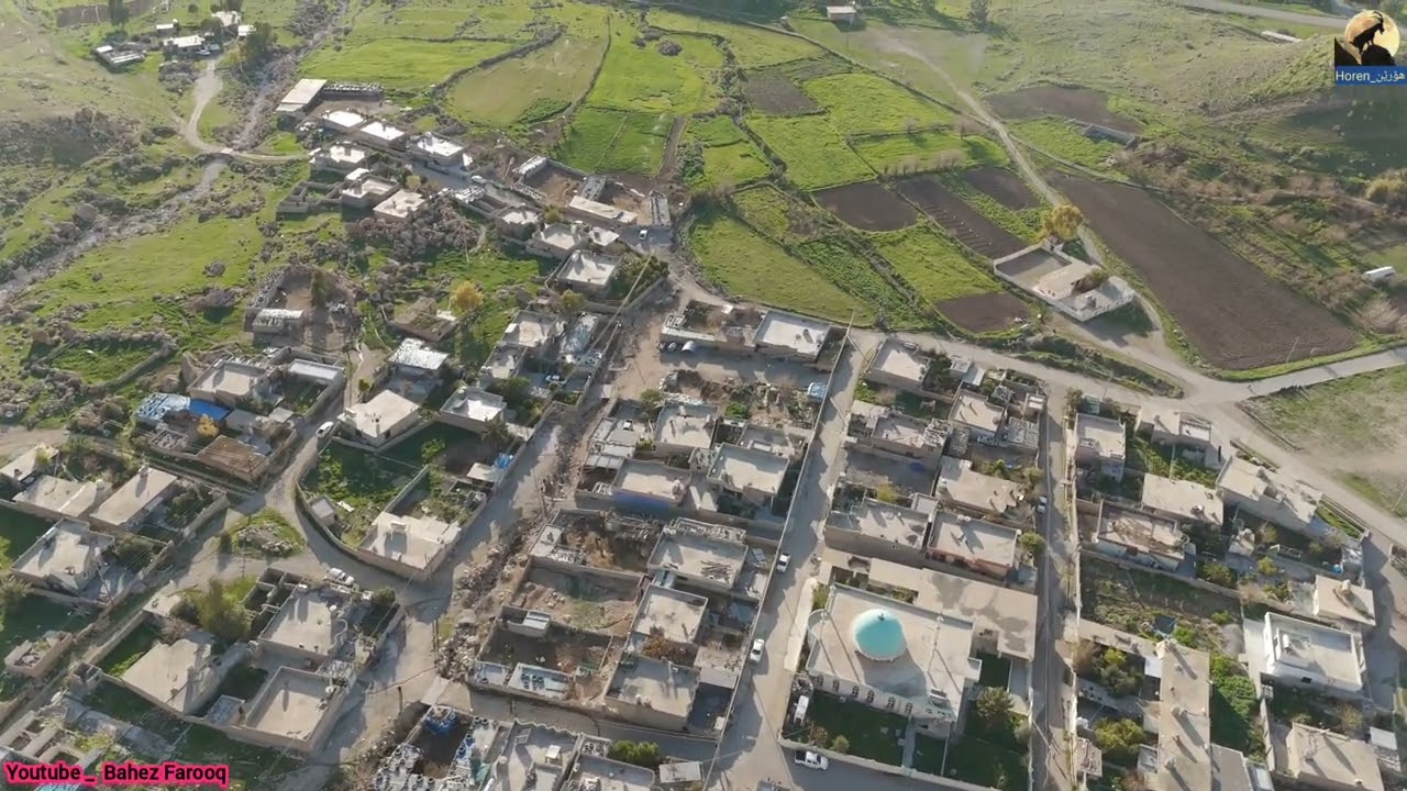 بەهاری گوندی هۆرێن لە ئاسمانەوە ـ Horen village in springtime from the sky