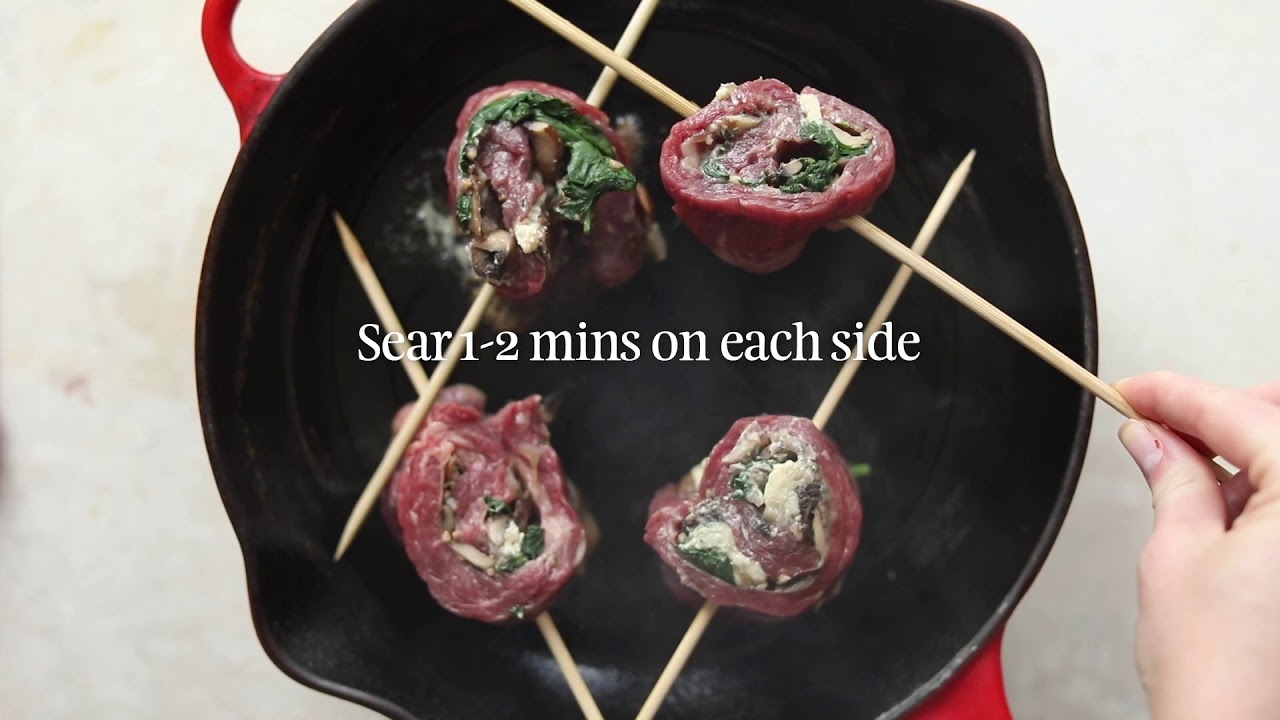 Blue Cheese Flank Steak Roll with Balsamic Glaze Recipe