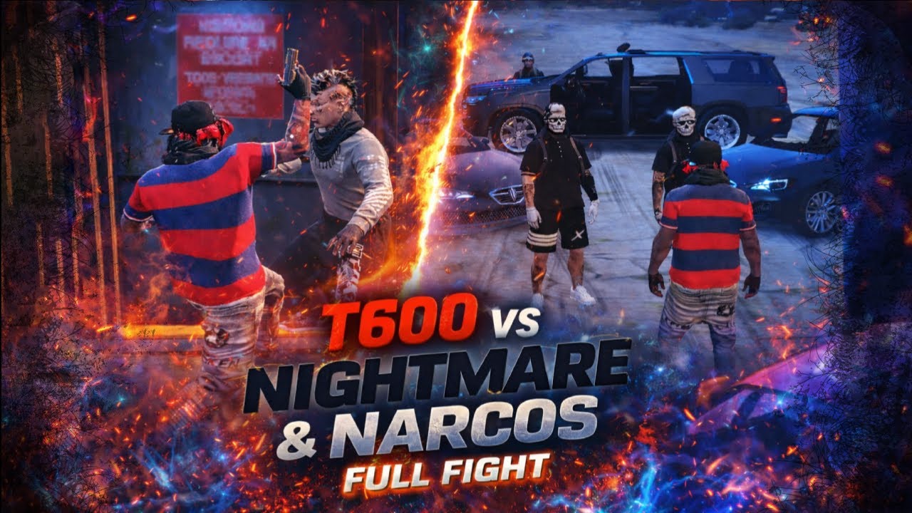 No Mercy Time - T600 vs Nightmare & Narcos & Police | Full Fight | Bobony RP