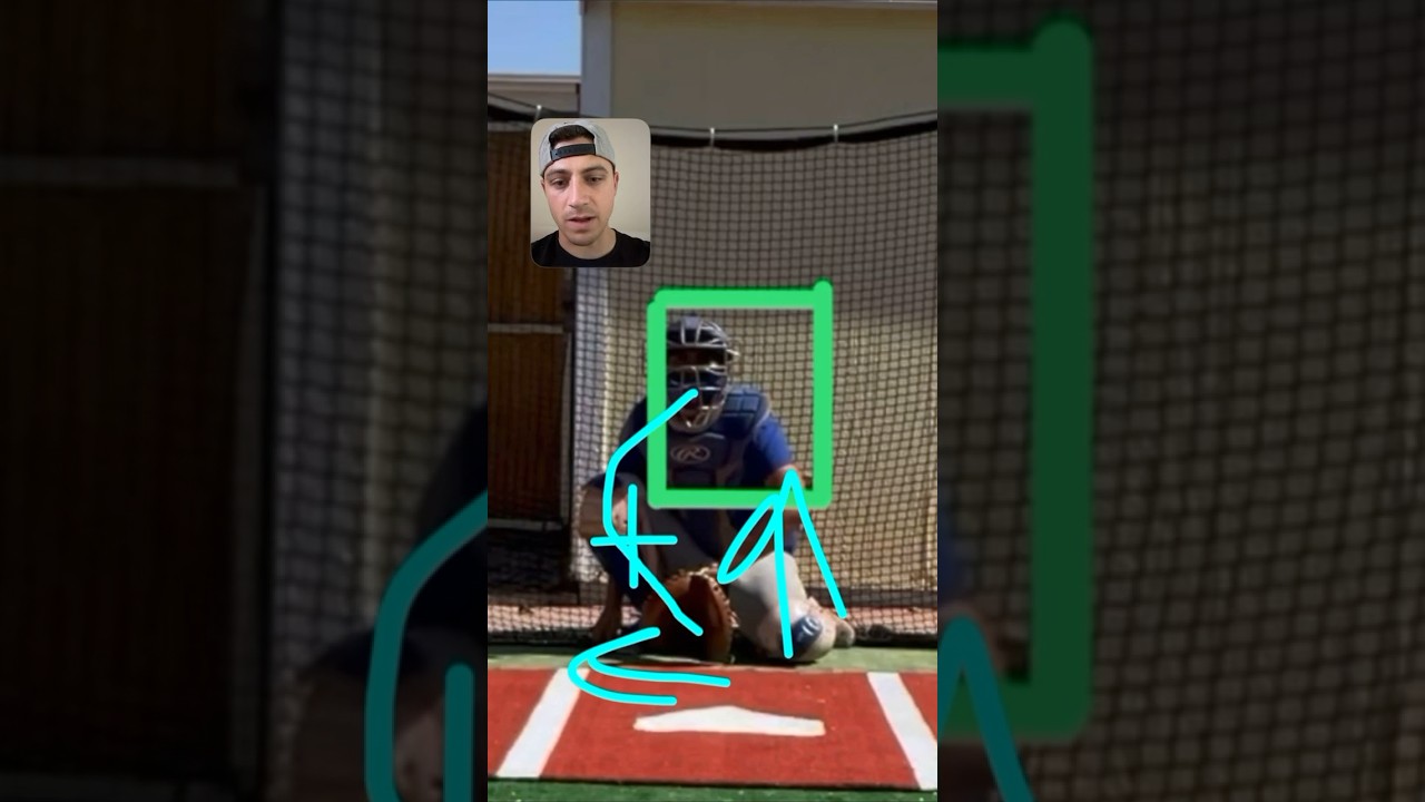 Advanced receiving breakdown from online catching student #baseball #softball