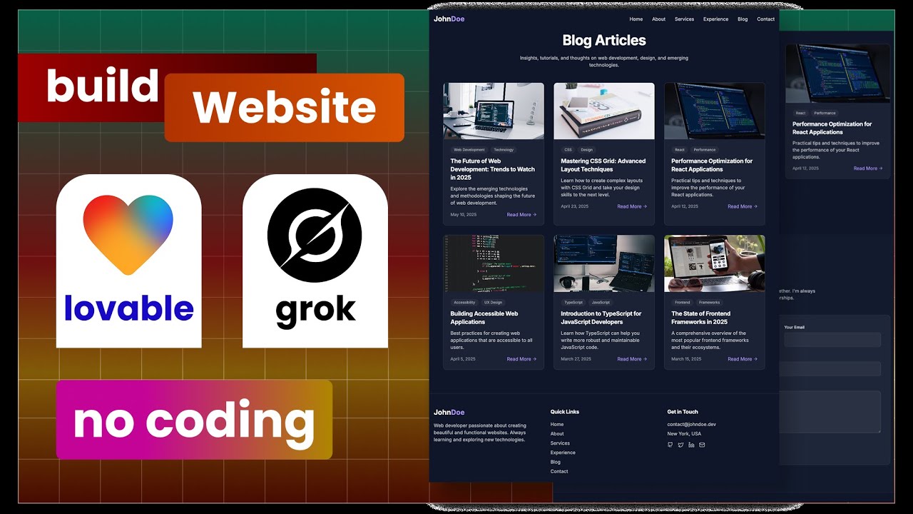Build & Deploy a Website with AI: No Code, Vibe + Grok Tutorial