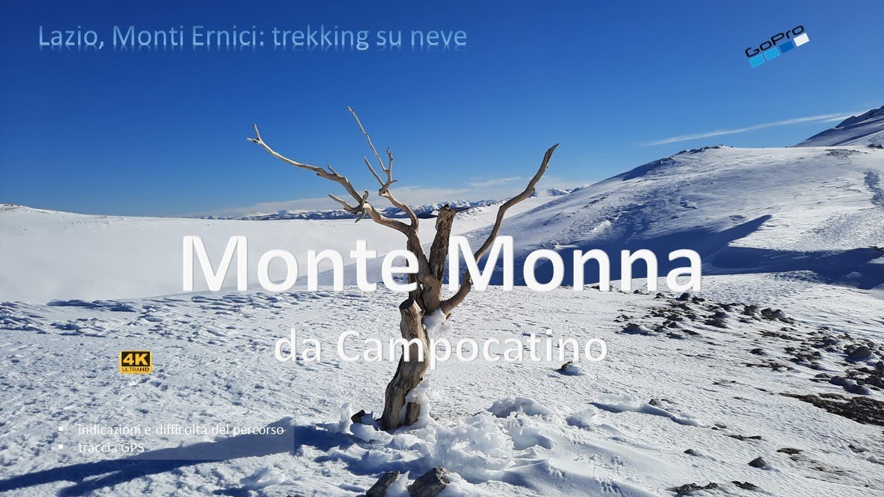 Monte Monna da Campocatino. Lazio, Monti Ernici: trekking su neve