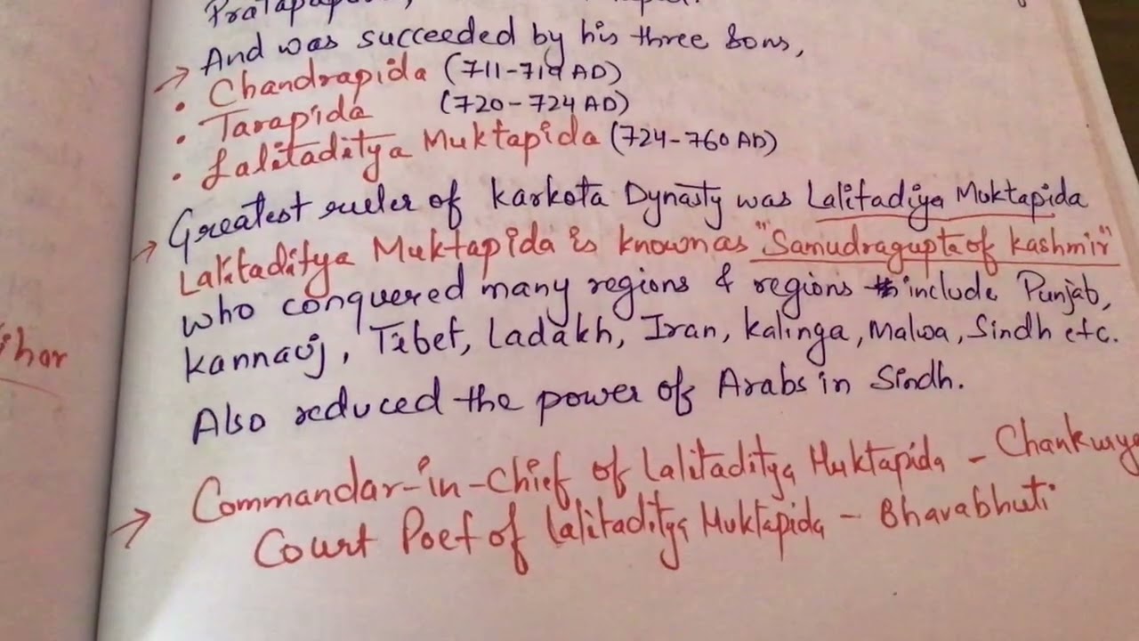 History of Jammu and Kashmir with handwritten notes for Jkssb exams || part 6