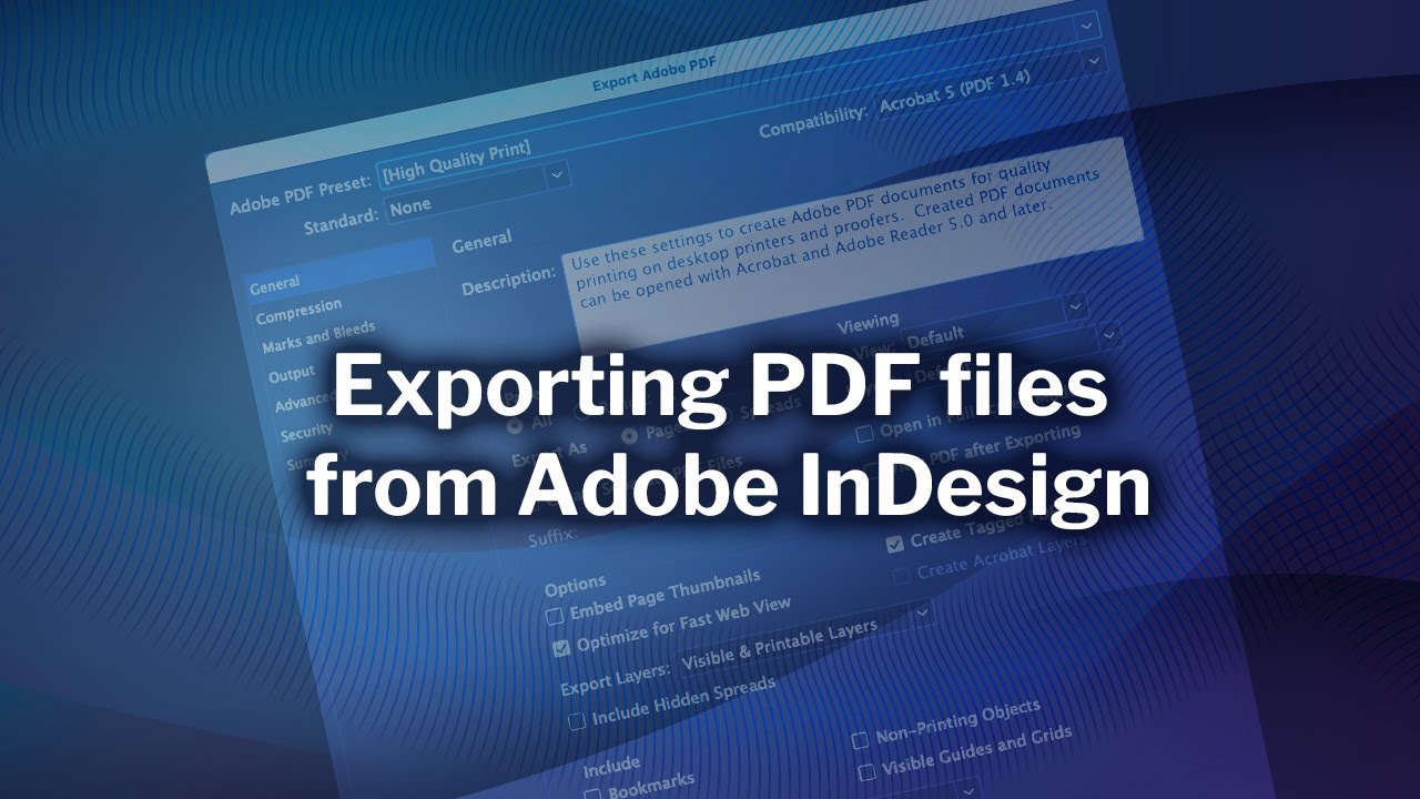 Exporting PDF Files from InDesign