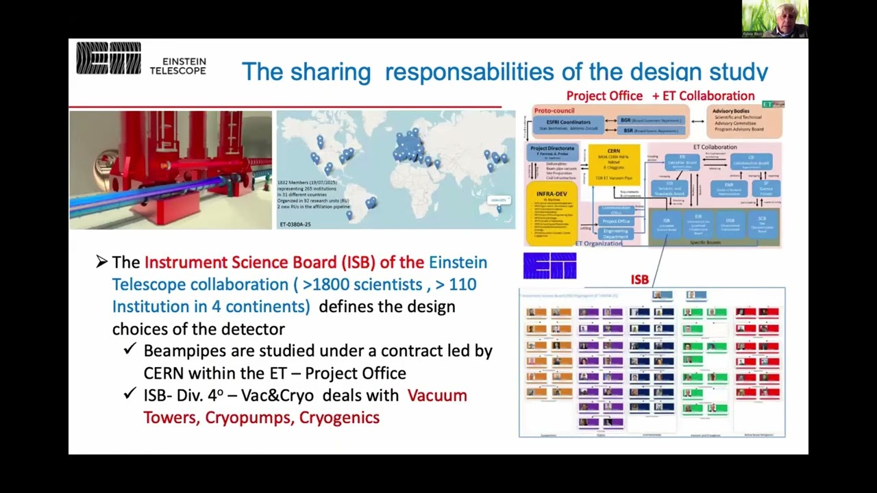 Einstein Telescope at IUVSTA Workshop 109: APPEC Tech Forum Vacuum & Cryogenics