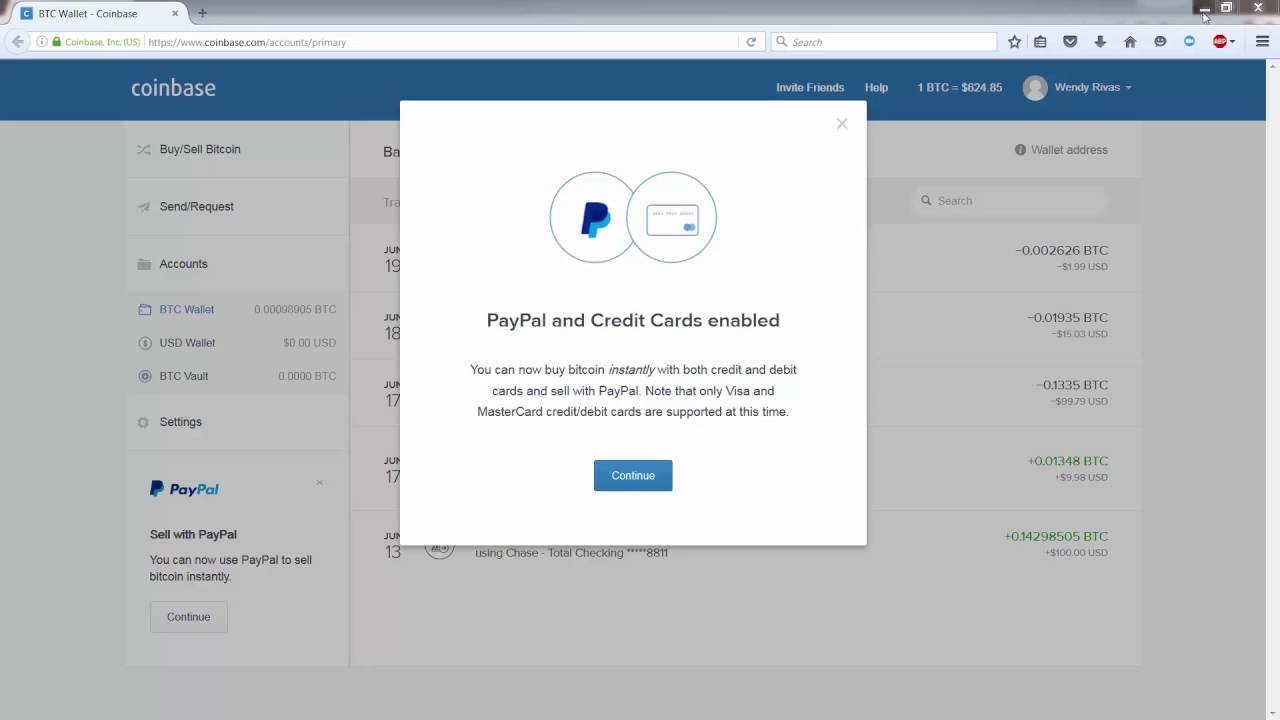 How to sell Bitcoin from Coinbase to Paypal