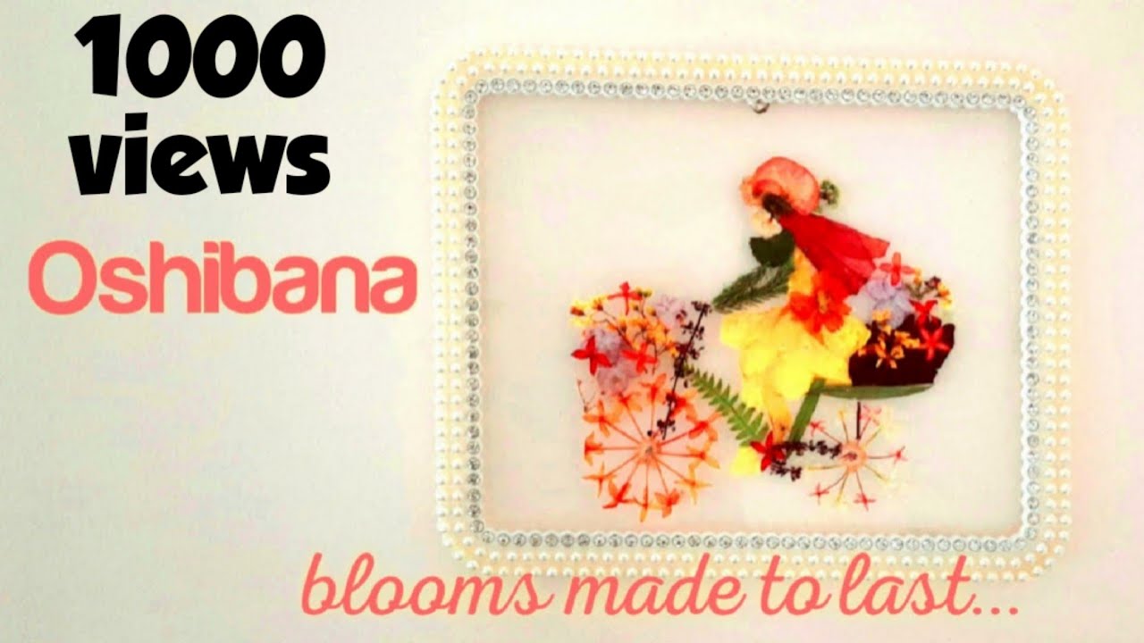 Pressed Flower Art- Oshibana| Art of pressed flowers|Press dried Flower art DIY 27