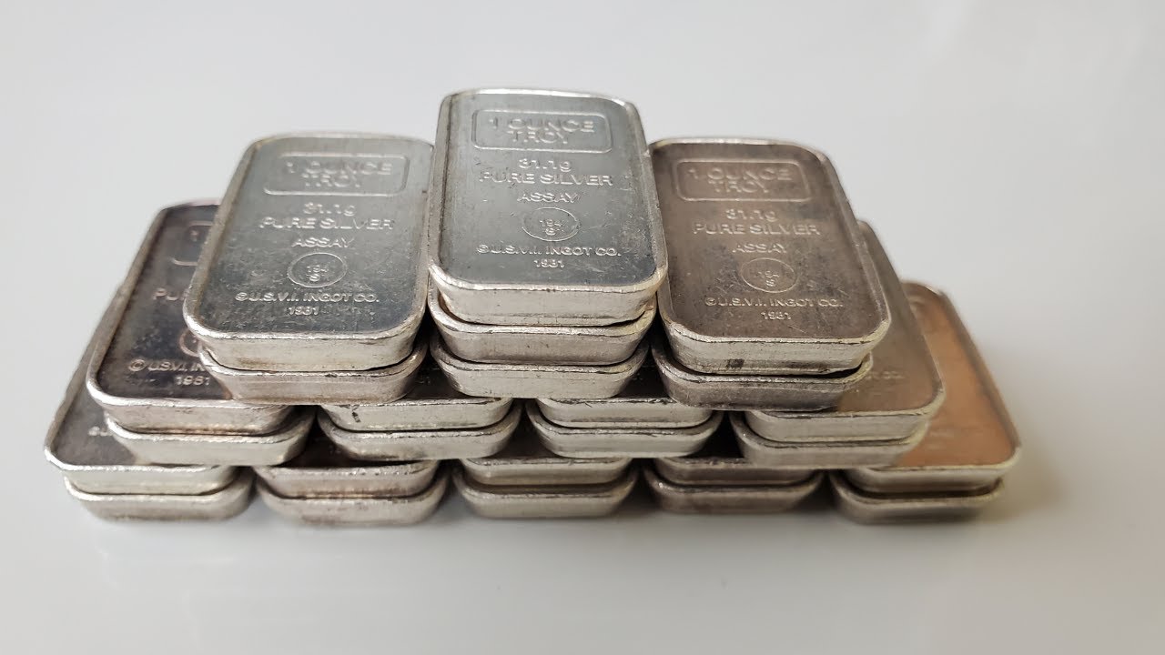 U.S.V.I Collection Of One Ounce Silver Bars