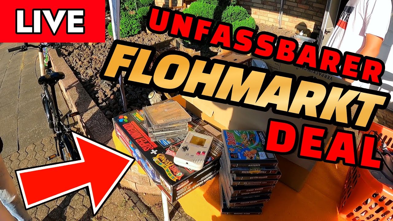 LIVE Flohmarkt Action - Mein bester Hofflohmarkt ?! Nintendo Konsole in OVP + PS1 Reselling (TEIL1)
