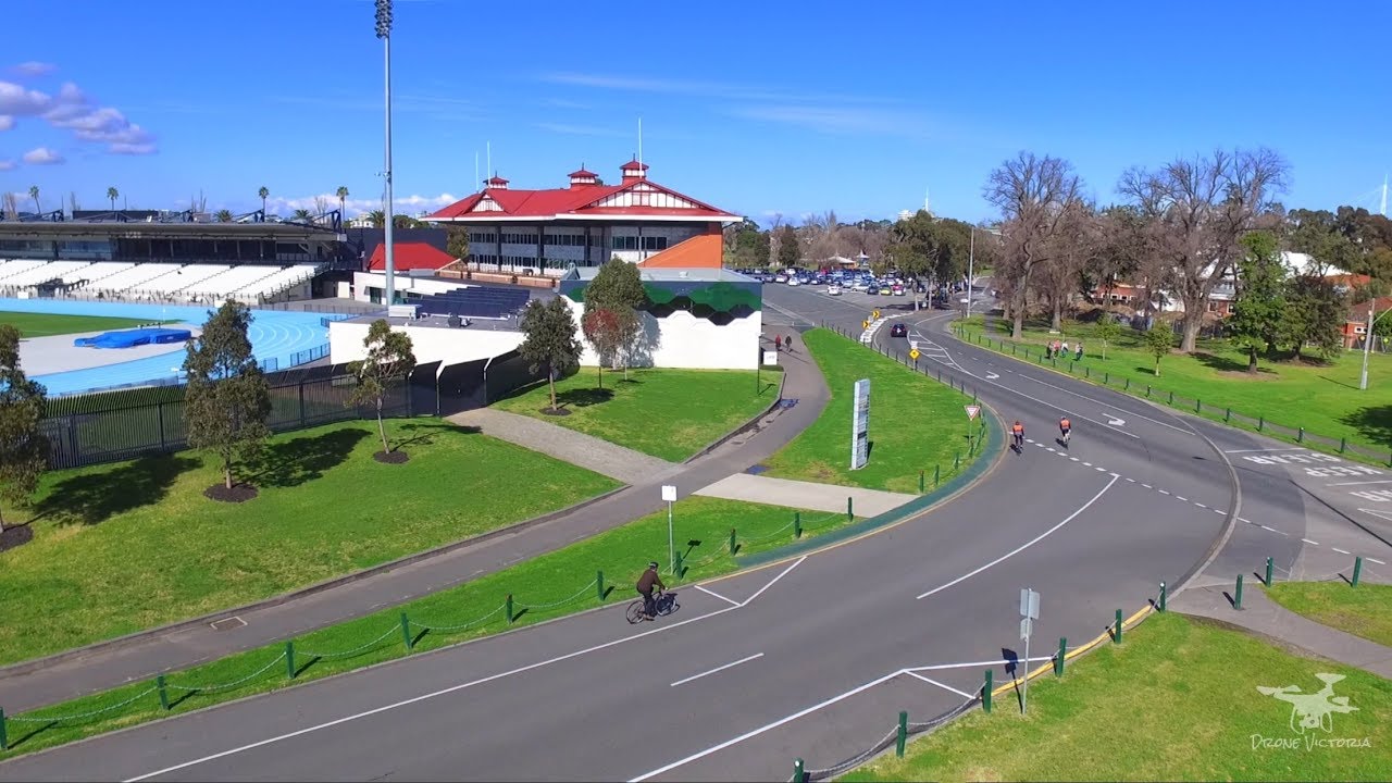 Australian Formula 1 Grand Prix Track by Drone - Melbourne, Australia