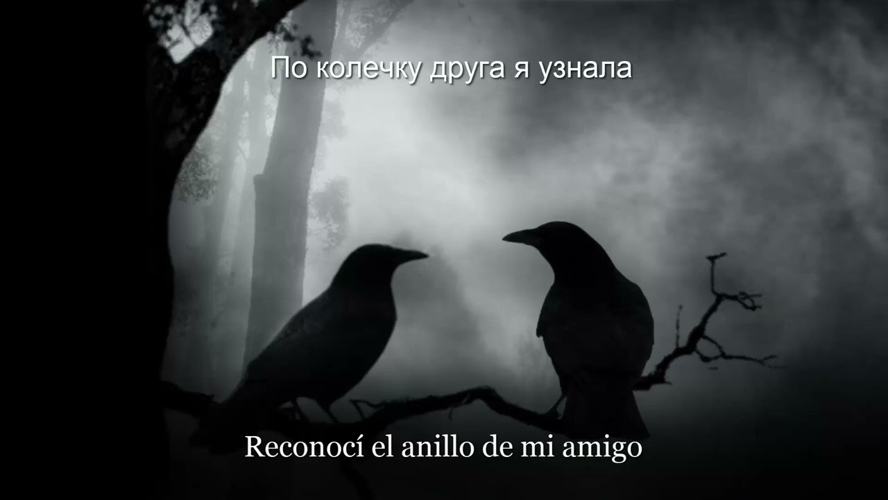 "Черный ворон" (Cuervo Negro)  Антонина Кочергина - Letra español + Sub