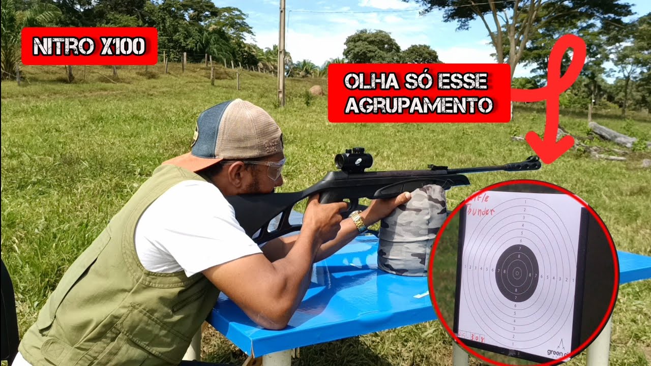 OLHA SO ESSE AGRUPAMENTO COM A NITRO X 1000#nitro #carabina de pressão .