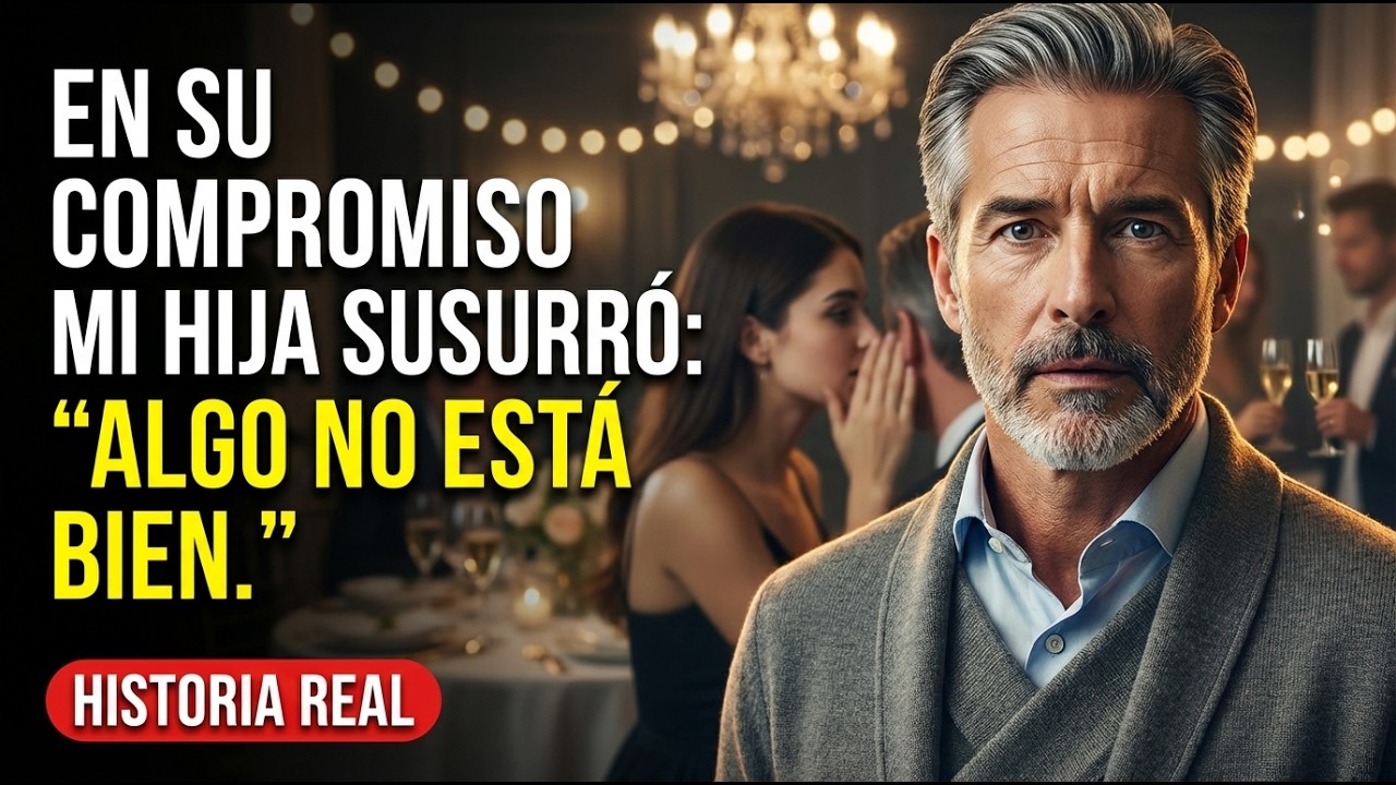Durante su fiesta de compromiso, mi hija se acercó y susurró: “Papá, algo no está bien.”