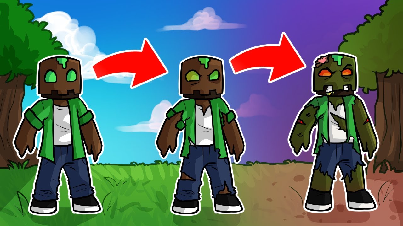 MINECRAFT pero SI MUERO ME TRANSFORMO en ZOMBIE! 💀🧠 MINECRAFT ALEATORIO