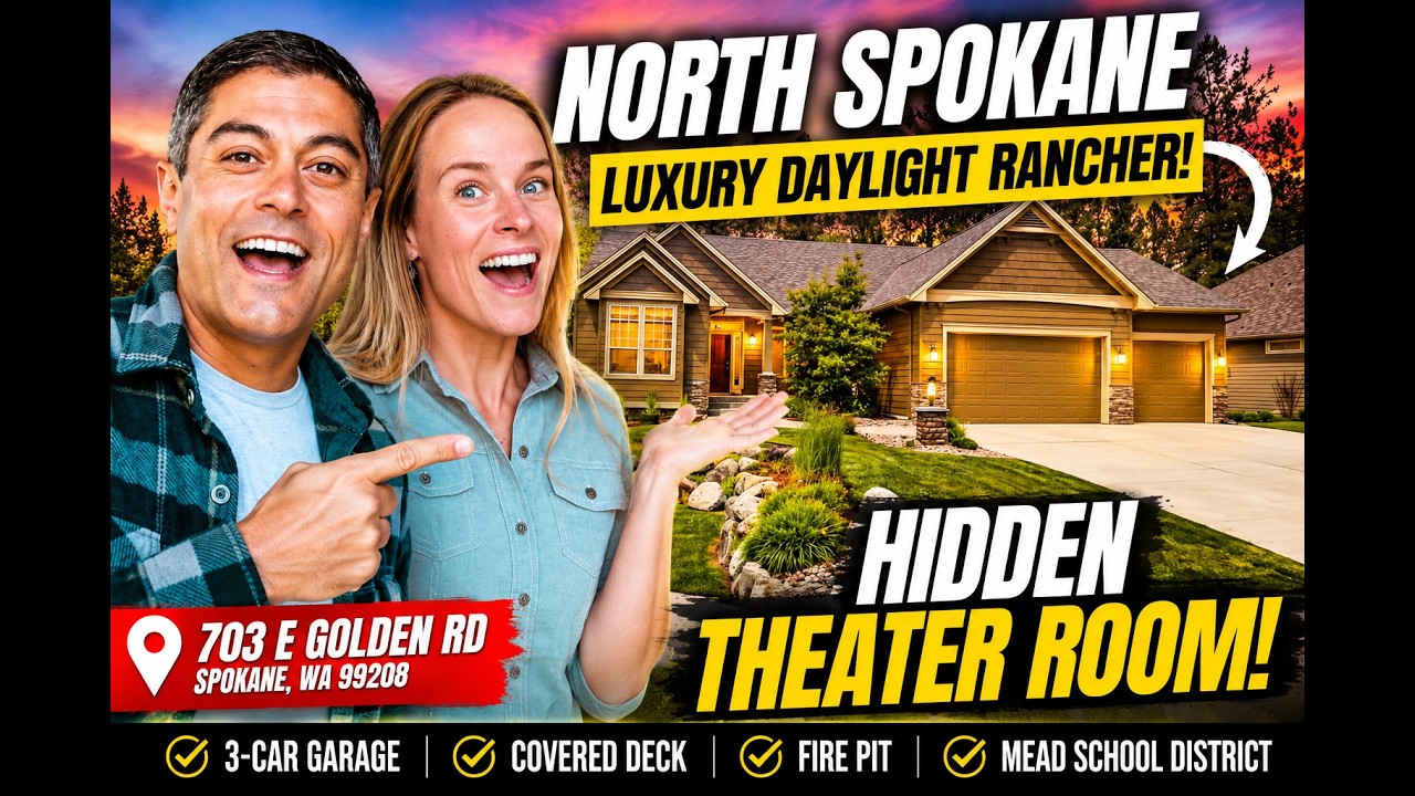 Secret Passage Home Tour in North Spokane, WA | Blackhawk Neighborhood Luxury Home | 703 E Golden Rd