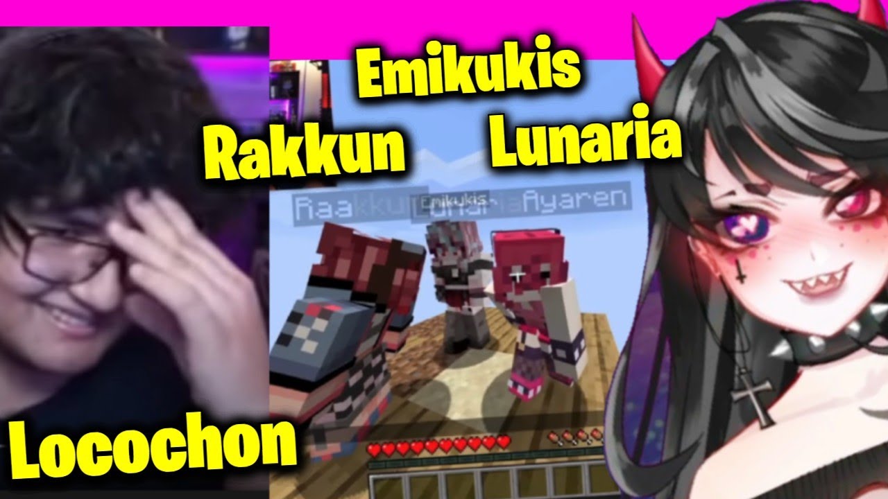 Emikukis Reaciona a Locochon y las VTubers en MINECRAFT 😲