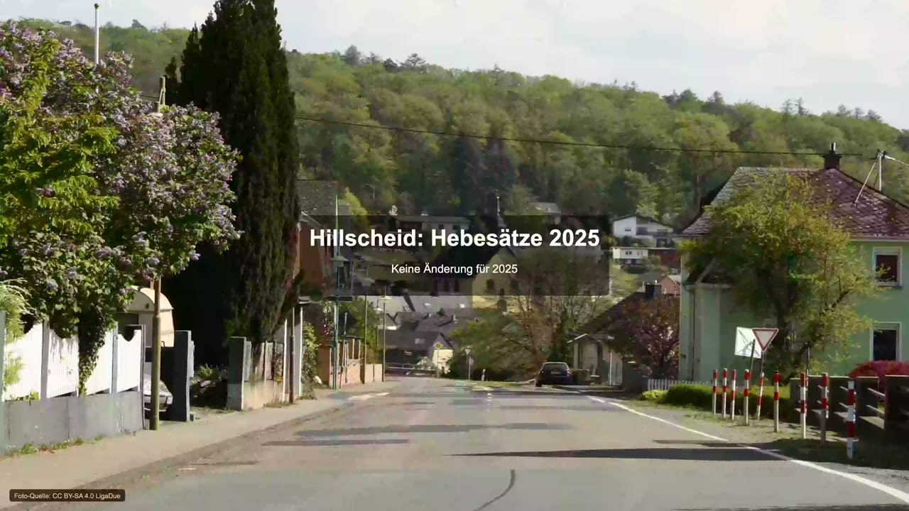 Hillscheid: Hebesätze 2025 - Gewerbesteuer News
