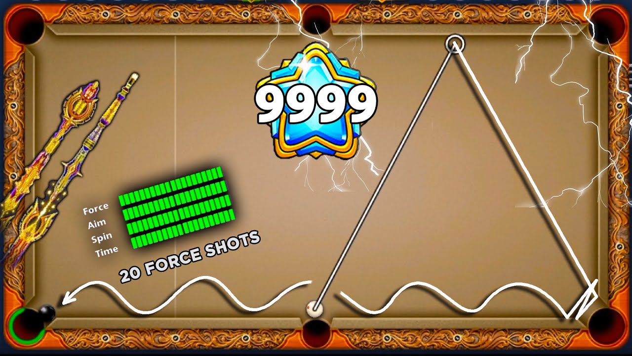 OMG 20 Force Magical Trick and Kiss Shots Level 9999 in History of 8 Ball Pool