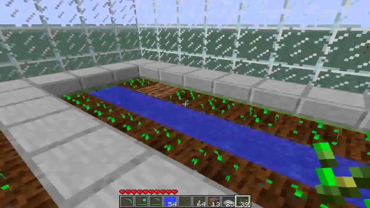 Minecraft 1.8.6 Tutorial | How to make a Greenhouse / Automatic Wheat Farm