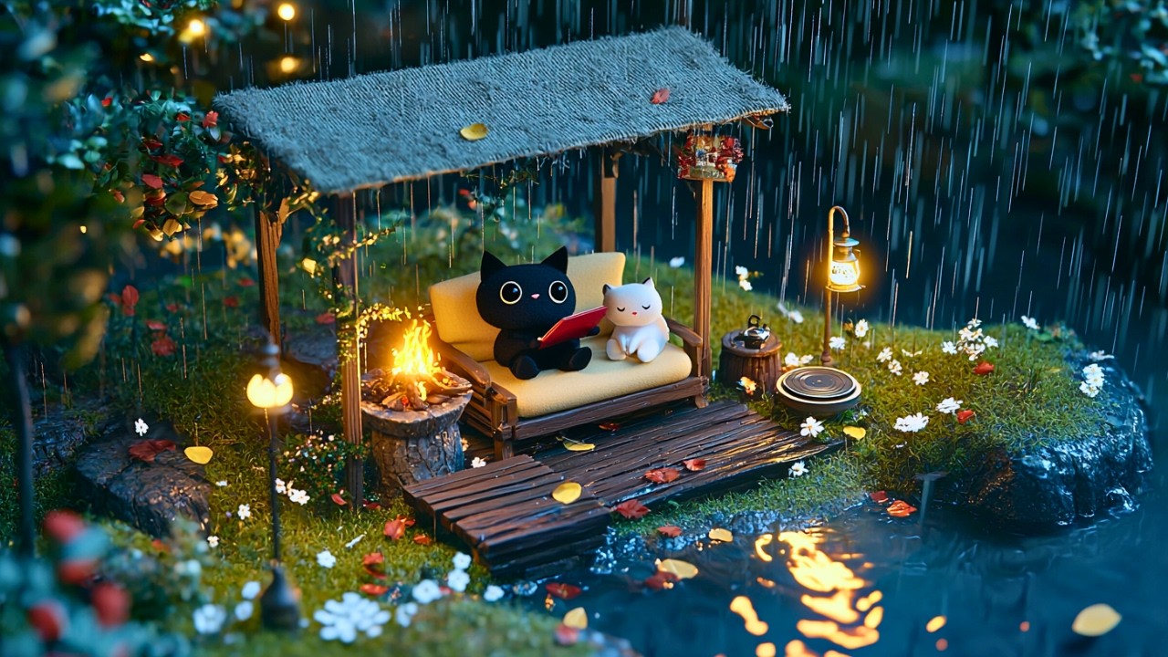 Quiet Rain Shelter – Slow Night Lofi for Focus & Peace 🌙