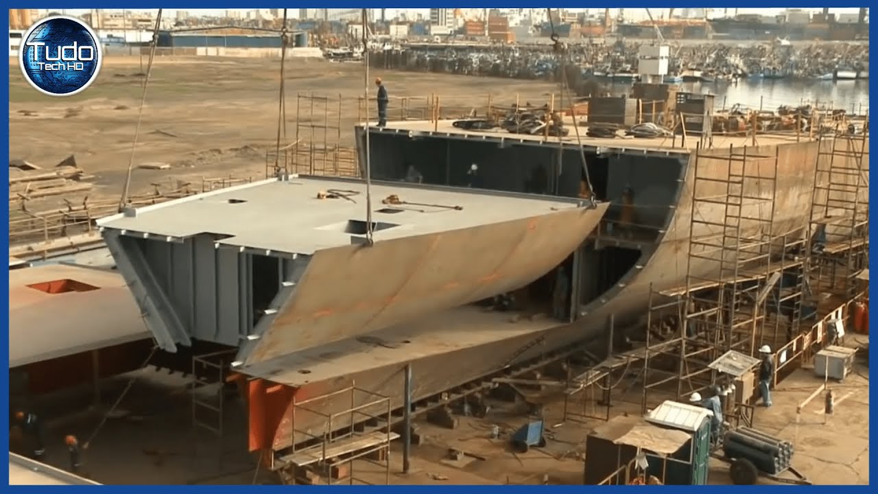 Como são feitos os Navios de Grande Porte - Incrível Processo de Construção de Navios Gigantes