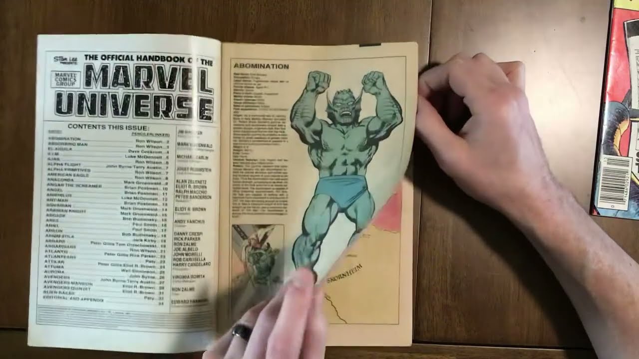 Scott Reads Comics Episode 264: Official Handbook of the Marvel Universe (Vol. 1) 1