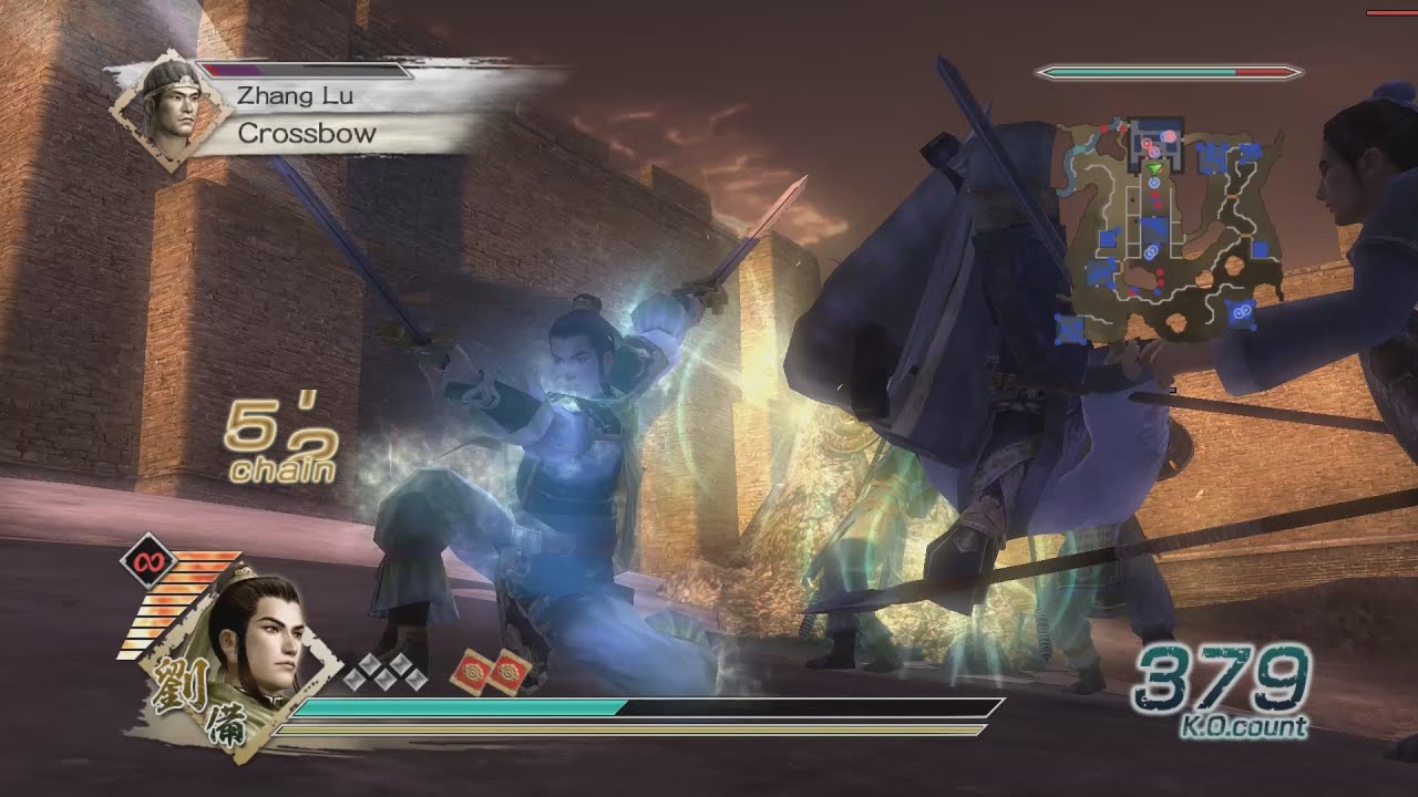 Dynasty Warriors 6 - Liu Bei Free Mode - Chaos Difficulty - Battle of Han Zhong