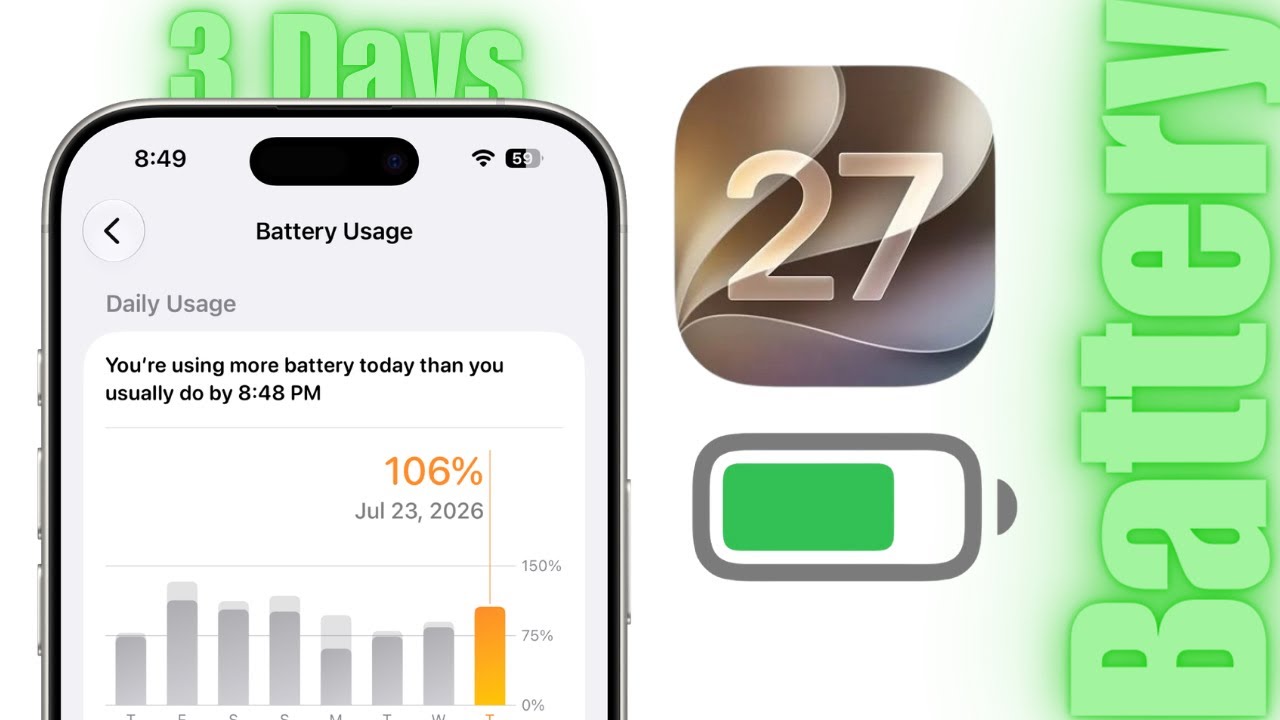 iOS 27 Beta 4 &mdash; время работы от аккумулятора и производительность (спустя 3 дня)