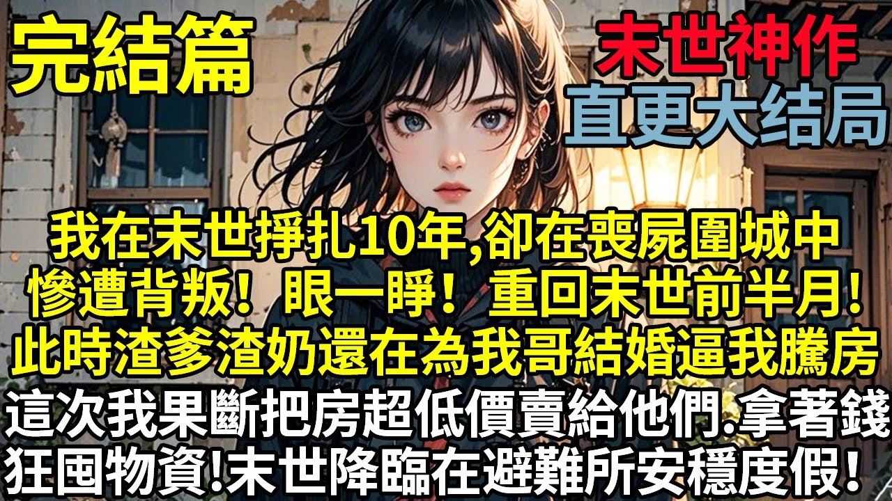 【续集8】我在末世掙扎了十年,卻在喪屍圍城中被背叛,眼一睜,重回末世前半月!此時渣爹渣奶後媽還在為我哥結婚逼我騰房，我果斷把房超低價賣給了他們。他們沾沾自喜時，我拿著錢去瘋狂囤物資!#末世紀元