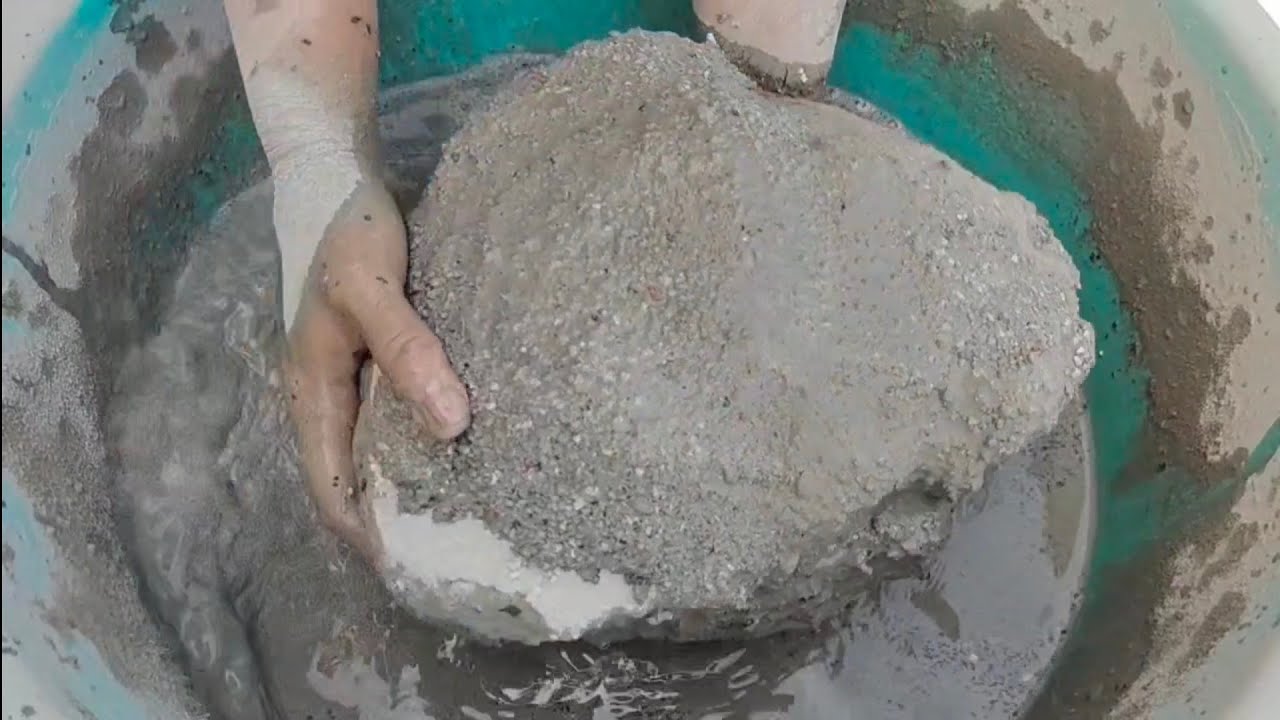 Asmr | Sand cement huge chunks white stones water 💦 crumbling satisfying asmr video by asasmr