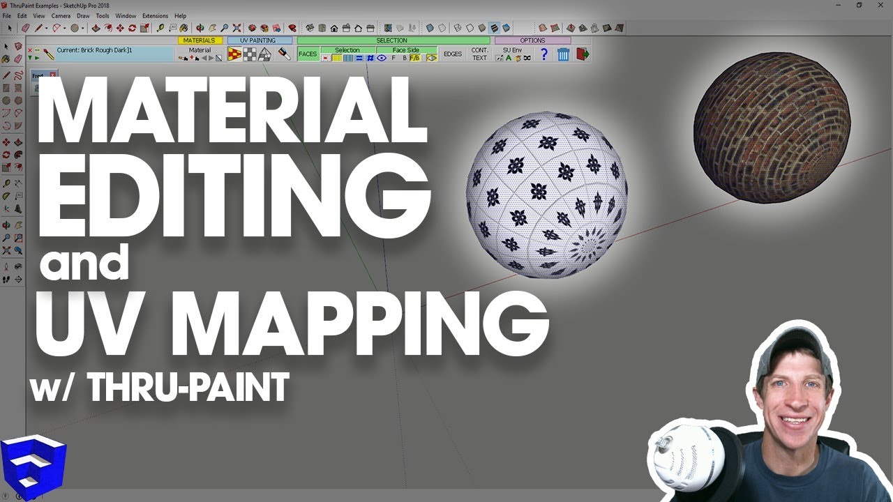 РАСШИРЕННЫЕ МАТЕРИАЛЫ И UV-МЭППИНГ в SketchUp с ThruPaint!!!