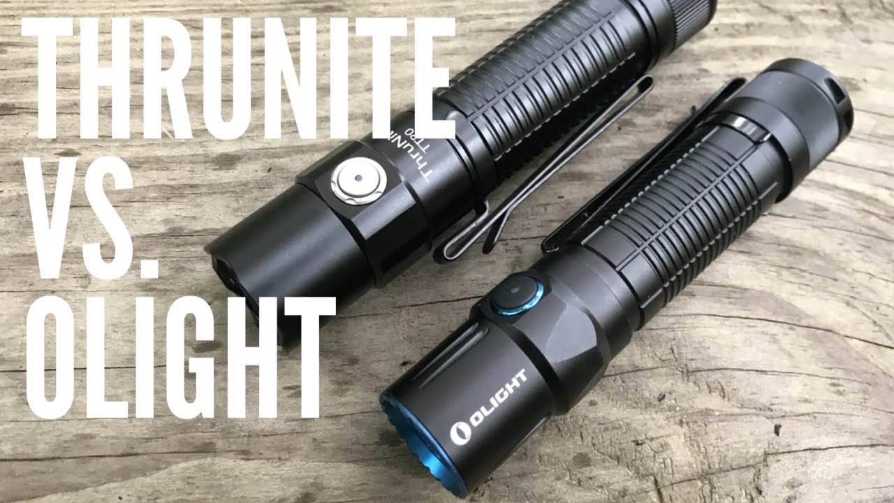 Olight M2T vs. Thrunite TT20 Comparison and Review | Large EDC, Emergency  Flashlights